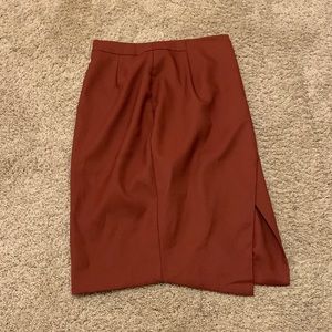 High waisted burnt orange skirt. Size small